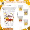 100 Pcs Thanksgiving Disposable Cups 12 oz Fall Party Cups Autumn Clear Plastic Cups Gnome Turkey Pumpkin Truck Fall Party Drinkware for Ice Liquor Coffee Juice Autumn Thanksgiving Party Supplies view 2