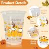 100 Pcs Thanksgiving Disposable Cups 12 oz Fall Party Cups Autumn Clear Plastic Cups Gnome Turkey Pumpkin Truck Fall Party Drinkware for Ice Liquor Coffee Juice Autumn Thanksgiving Party Supplies view 3