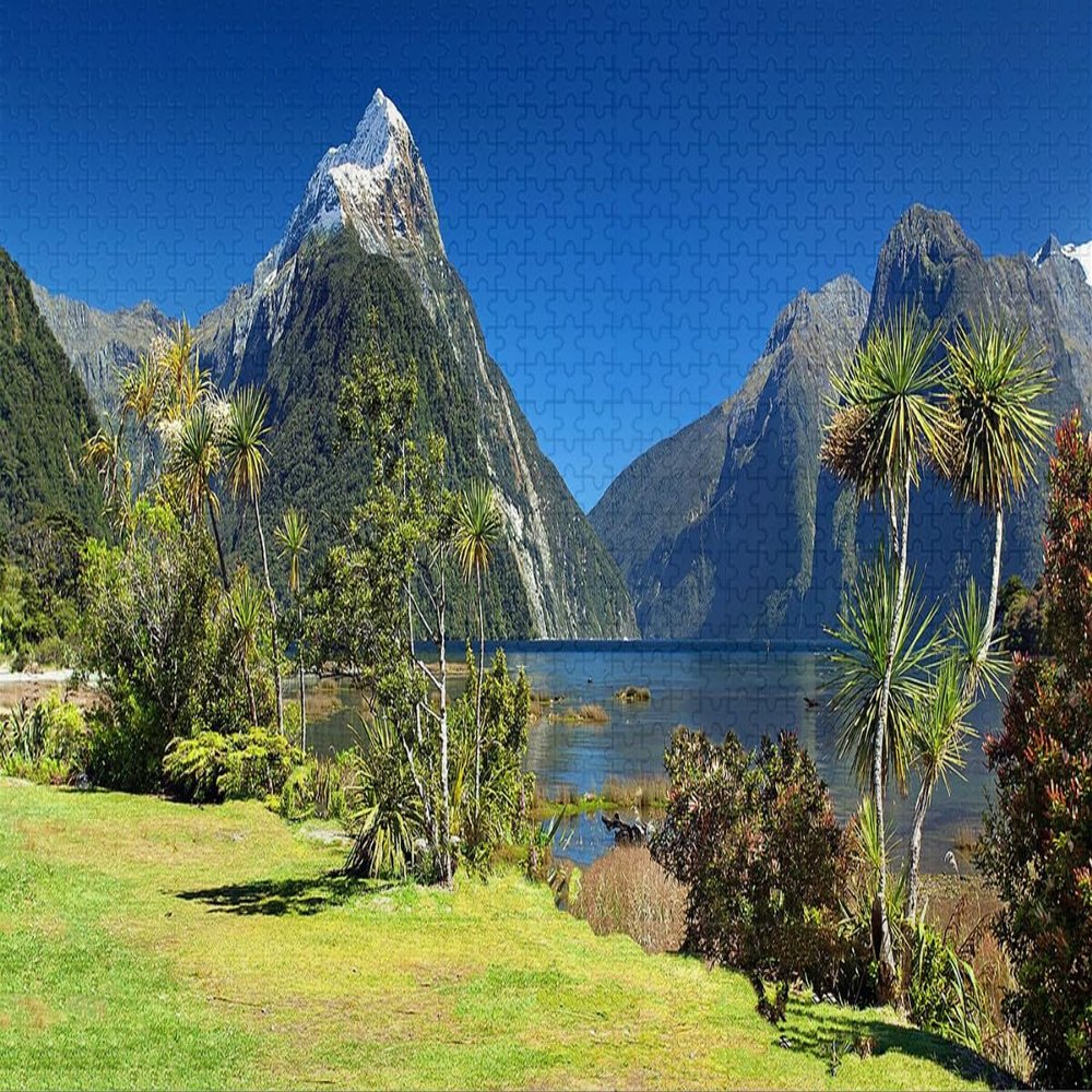Jigsaw Puzzles for Adults New Zealand, Milford Sound, Mitre Peak 1000 Pieces Puzzles for Toys Gift Family Decoration,24fe01paA39