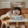 Konny Baby Bowl Microwaveable Silicone & Spoon Set, Self Feeding Essentials Baby Led Weaning Supplies -Grey Seed view 3