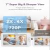 Comfyer 7" HD Split-Screen Baby Monitor with 2 Cameras, Video Baby Monitor with Camera and Audio, Flexible Bracket, Non-WiFi, VOX Mode, 2 Way Audio, Remote PTZ, Auto Night Vision view 2
