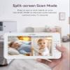 Comfyer 7" HD Split-Screen Baby Monitor with 2 Cameras, Video Baby Monitor with Camera and Audio, Flexible Bracket, Non-WiFi, VOX Mode, 2 Way Audio, Remote PTZ, Auto Night Vision view 3