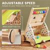 Tiny Land Wooden Baby Walker with Adjustable Speed, Montessori Activity Push Walker Toy for Toddlers, Colorful Learning Walker for Boys & Girls (Rainbow) view 3