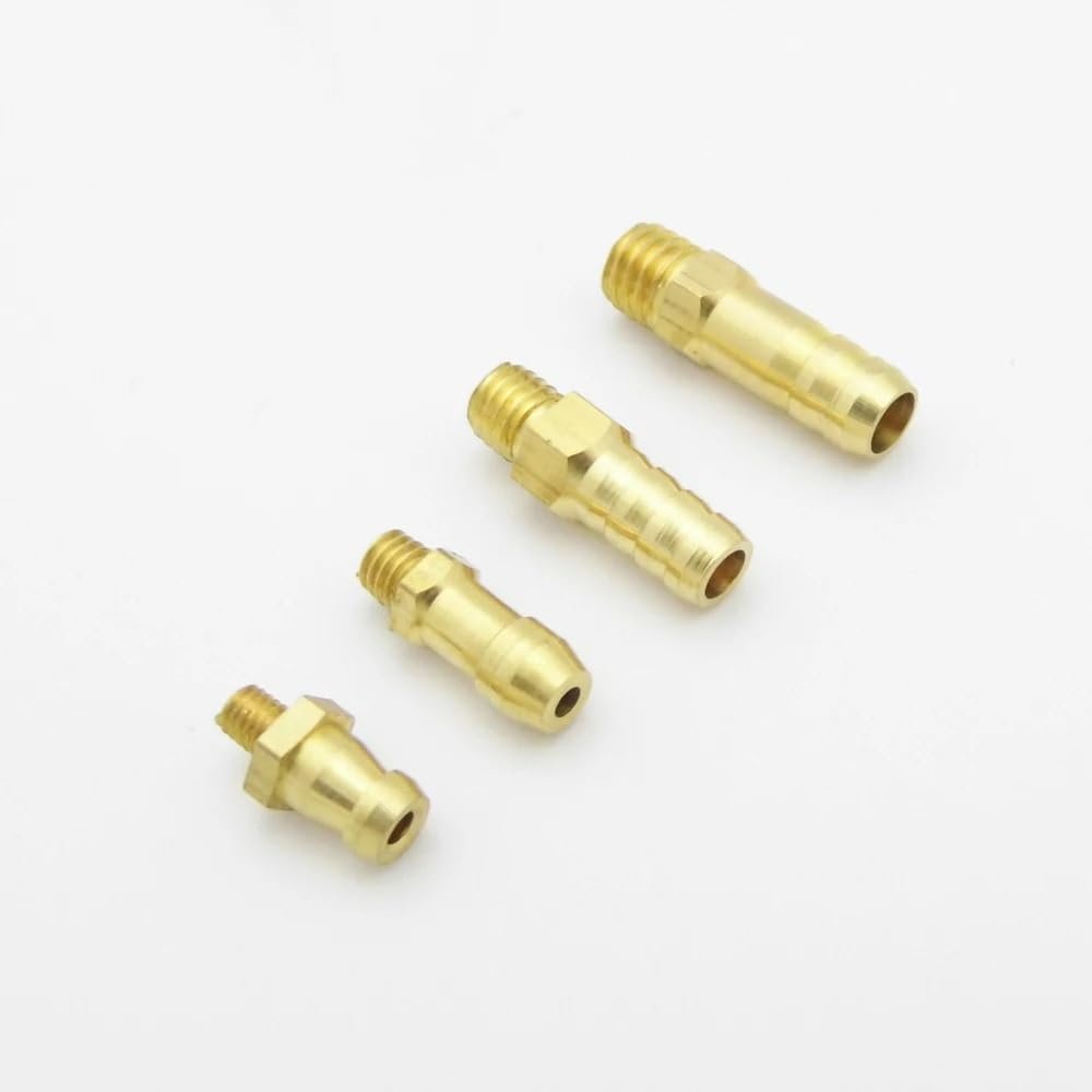 10PCS Copper Water Pick Up Outlet Nipple Faucet M3 M4 M5 M6 Water Fuel Nozzles for RC Boat Marine Mono CAT Water Pump(M5)