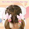 2Pcs Back To School Hair Bows Pink Pencil Hair Clips Grosgrain Ribbon Bow Hair Accessories First Day of School for Girls Toddler Kids Kindergarten 1st 2nd 3rd 4th 5th Grade view 3
