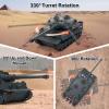 JECAURS RC Battle Tank Set 1/28 Scale Remote Control Tank with Infrared Shoot, Sounds, Lights, M1A2 Abrams & WW2 German Tiger Army Tanks Military Toy for Kids Aged 6 to 12 view 3