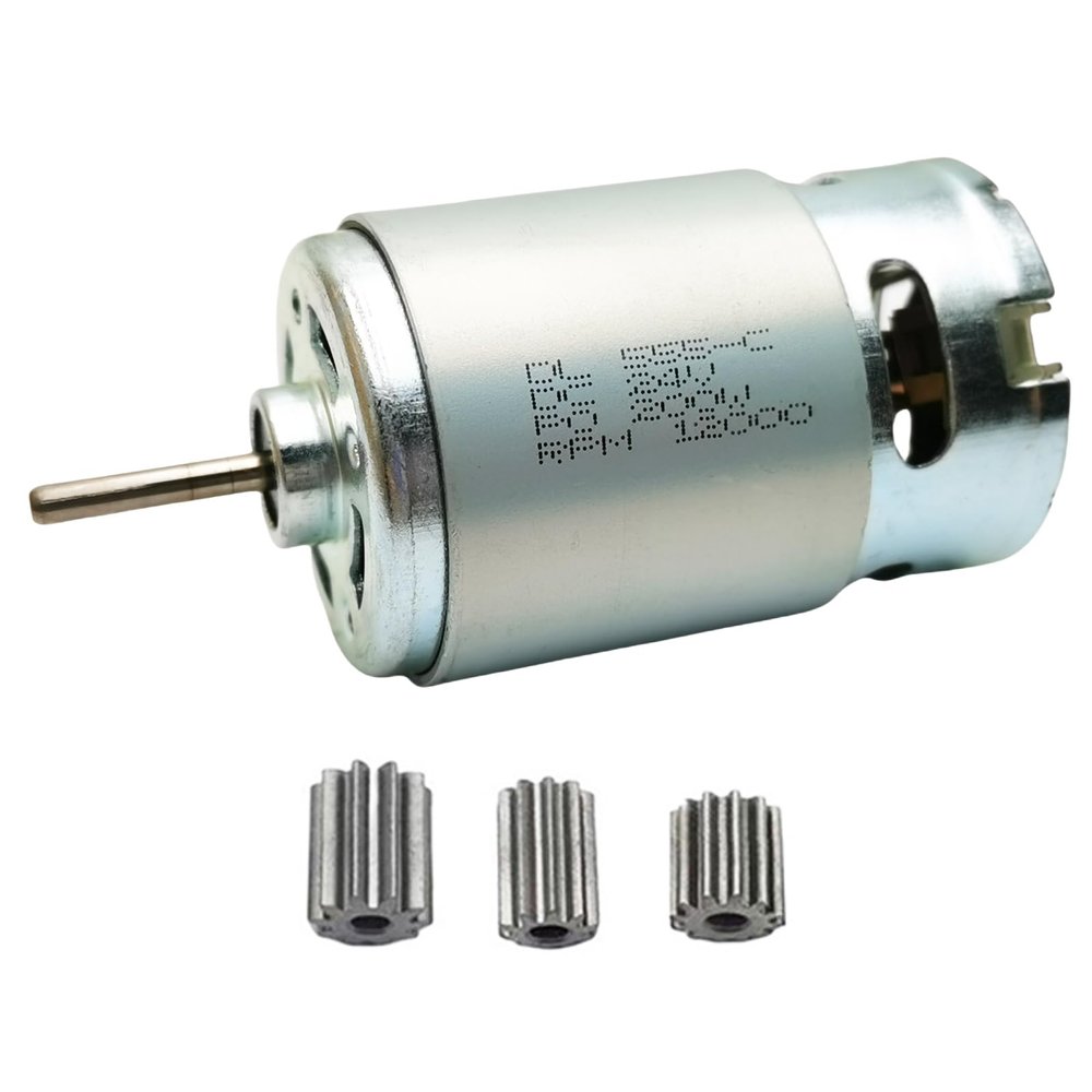 24V 555 12000RPM Electric Motor High Speed DC Drive Engine Upgrade for Ride On Car Replacement Parts SUV Truck Gearbox Motor Connect Accessories (1Pcs 24V 555 12000RPM)