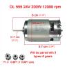 24V 555 12000RPM Electric Motor High Speed DC Drive Engine Upgrade for Ride On Car Replacement Parts SUV Truck Gearbox Motor Connect Accessories (1Pcs 24V 555 12000RPM) view 4