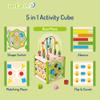 EverEarth Wooden Activity Cube with Bead Maze, 5 in 1 Activity Center, Educational Learning Montessori Toys for Toddlers for Kids 1+, FSC Certified view 3