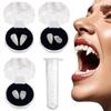 3 Pairs Halloween Vampire dentures and fangs - realistic vampire fangs dentures, 3 sizes with adhesive, 13mm, 15mm, and 17mm, Halloween role-playing props, party gifts, makeup ball accessories gifts view 1