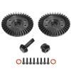 37T Ring and 13T Pinion Gears for Rear Front Differentials RC 13T 37T Differential Gearbox Straight Grain Gears Set Hardened Steel Upgraded Part for Traxxas 1/10 Ford Hoss Slash, Stampede, Rustler view 1