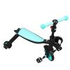 Kids Tricycle Lightweight Portable Trike, Adjustable Handlebar Height Nylon Pedal Cycle for Boys Girls Blue, Multifunctional Cycling Scooter Toddler, Parent Push Handle view 1