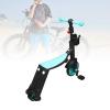 Kids Tricycle Lightweight Portable Trike, Adjustable Handlebar Height Nylon Pedal Cycle for Boys Girls Blue, Multifunctional Cycling Scooter Toddler, Parent Push Handle view 3