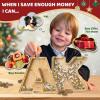 Bemaystar 9" Piggy-Bank for Kids: Letter Piggy Bank for Boys Girls Toddler, Kids Letters Coin Bank for Christmas Birthday Gifts (I) view 4