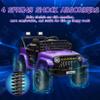 GarveeLife 12V Kids Ride On Truck Electric Vehicle Battery Powered Car Toddles Ride On Toy for Boys Girls with Remote Control, 4-Wheel Suspension, Battery Display, LED Lights, Music, Purple view 3