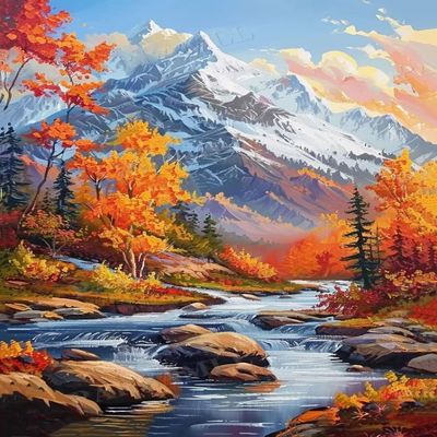 1000 Piece Adult Puzzles,Suitable for Adults to Enhance Concentration in The Fall Riverside Puzzles,Beautiful Maple Leaf Forest Puzzle Suitable for Beginners to Give Friends Thanksgiving Gift