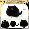 19'' Black Cat Plush Toy- Giant Black Cat Stuffed Animal, Large Plushie Toy Kawaii PlushiesGreen Star Eyes Cat Plush Pillow, Decor Plush Toys Plushie Christmas Birthday Gift for Kids view 4