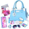 Shemira Play Purse for Little Girls, Princess Pretend Toys for Girls 3 4 5 6 7 8 Years Old, Christmas & Birthday Gift for Kids Age 3-5 4-6 6-8, Toddler Purse with Accessories, Kids Toy Purse, Blue view 1