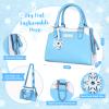 Shemira Play Purse for Little Girls, Princess Pretend Toys for Girls 3 4 5 6 7 8 Years Old, Christmas & Birthday Gift for Kids Age 3-5 4-6 6-8, Toddler Purse with Accessories, Kids Toy Purse, Blue view 2