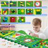 Rivibou Crocodile Foldable Activities Montessori Busy Board Toddler Busy Board Montessoris Toys for 3+ Years Old Wall Panel view 3