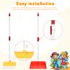 Kids Cleaning Toy Set Toddlers Broom Dust Pan Set for Housekeeping Pretend Play Cleaning Set, Cleaning Toys Gift for Toddlers Girls Boys Age 3-6 Years Old (2PCS - Red and Yellow Set) view 4