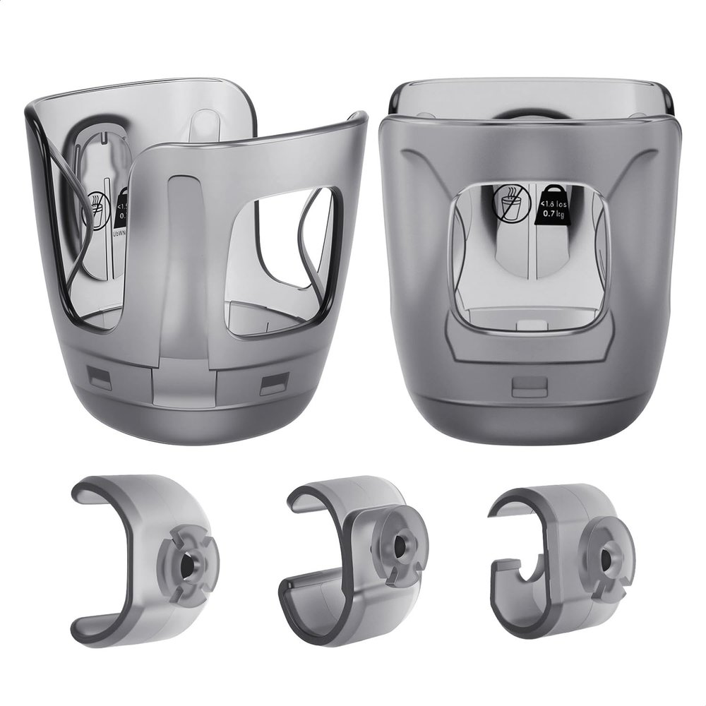2 Pack - Stroller Cup Holder, Baby Cup Holder Compatible with UPPAbaby Vista, Cruz and Minu Strollers Fits Most Cup Sizes, Quick-Release Design