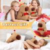 Achwishap Capybara Plush,Happy Birthday Capybara Stuffed Animal,Cute Plushies Capybaras Plush Toys,Kawaii Plushie Stuffed Toy with Birthday Hat Plushie for Kids Adults Birthdays Gifts,Brown 12 view 4