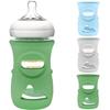 3 Pack Silicone Sleeve for Philips Avent Glass Bottle - Shatter Proof Natural Silicone Bottle Sleeve for Anti Colic Baby Bottles 8 oz & 4 oz - Anti Flow Sleeve for Infant Bottles view 1