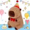 Achwishap Capybara Plush,Happy Birthday Capybara Stuffed Animal,Cute Plushies Capybaras Plush Toys,Kawaii Plushie Stuffed Toy with Birthday Hat Plushie for Kids Adults Birthdays Gifts,Brown 18 view 1