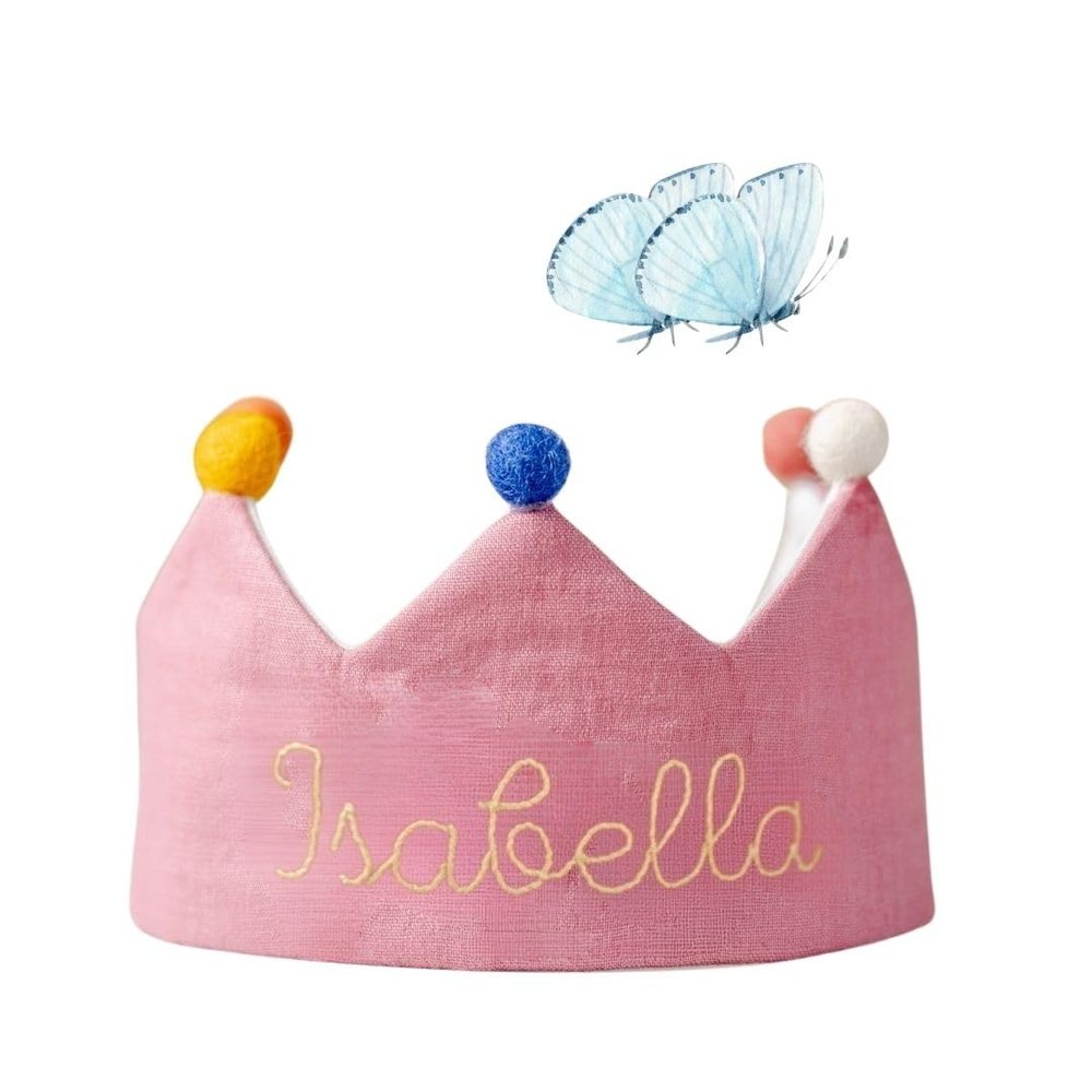 Baby Birthday Crown, Personalized Birthday Crown, Newborn Photo Props, Crown For Kids, Pink Crown, Crown Photo Prop, Baby Birthday Crown, First Birthday Crown, Personalized Birthday Crown