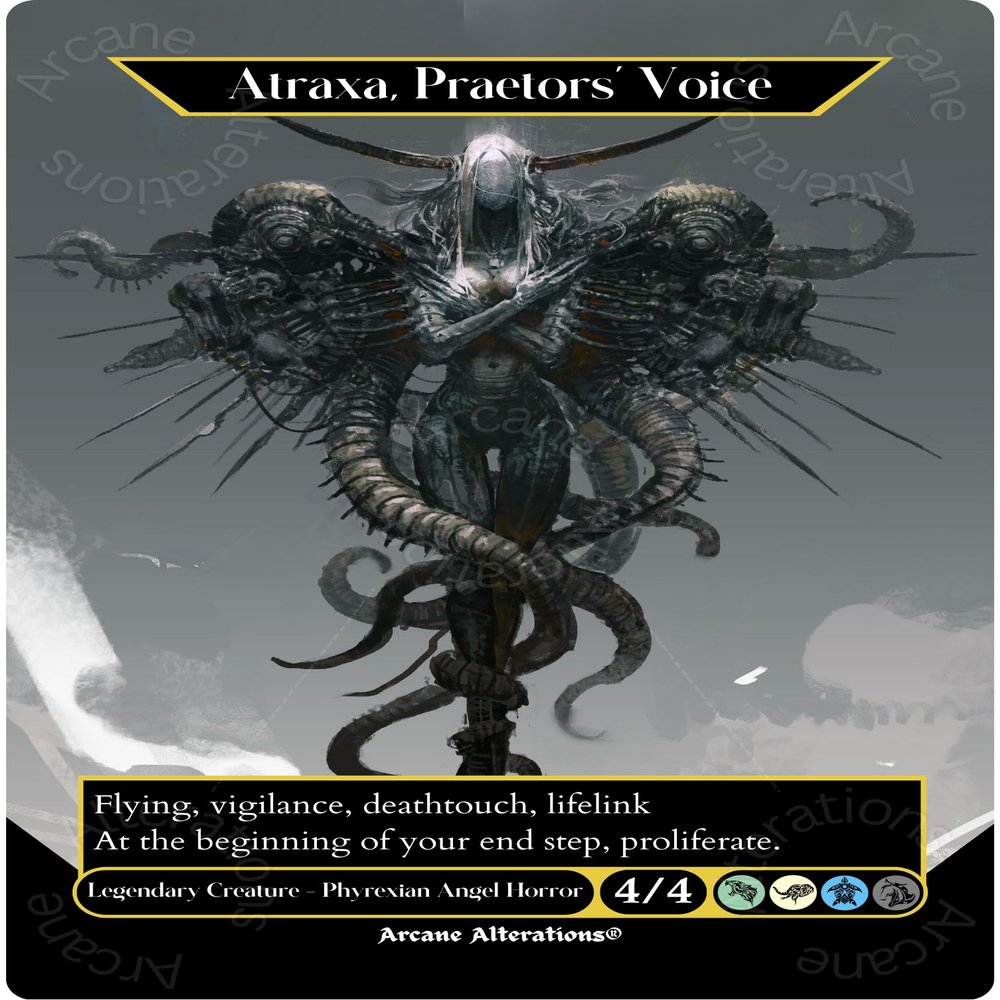 Atraxa, Praetors' Voice - Full Art Altered Art Custom Proxy Cards