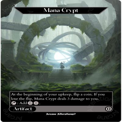 Arcane Alterations Mana Crypt - Full Art Altered Art Custom Proxy Cards