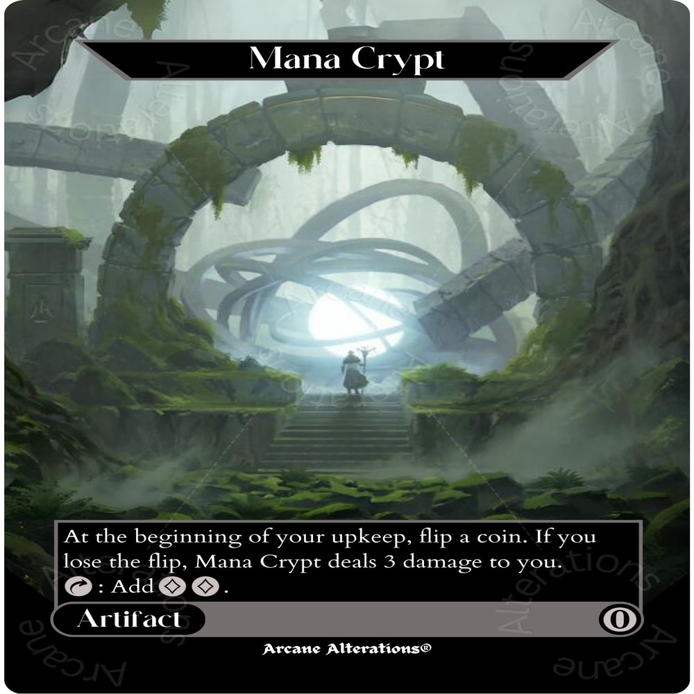 Arcane Alterations Mana Crypt - Full Art Altered Art Custom Proxy Cards