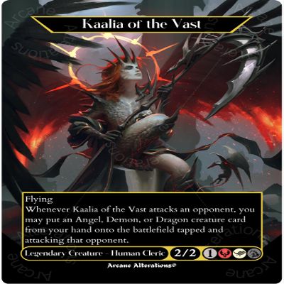 Arcane Alterations Kaalia of The Vast - Full Art Altered Art Custom Proxy Cards