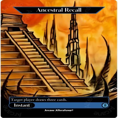 Ancestral Recall - Altered Art Custom Proxy Cards