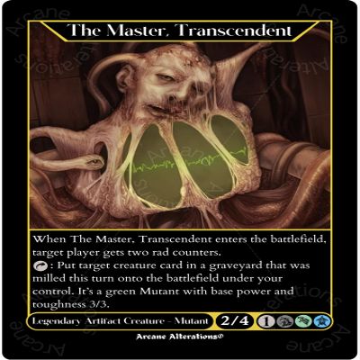 The Master, Transcendent Fallout Crossover - Altered Art Custom Proxy Cards