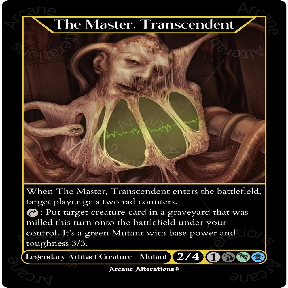 The Master, Transcendent Fallout Crossover - Altered Art Custom Proxy Cards