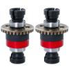Assembled Differential 30T 0.8Mod for ARRMA 1/18 Granite GROM, Typhon GROM, 1/14 Mojave GROM, 1/12 Losi AWD RC Racecar, RC Front & Rear Universal Upgraded Metal Differential 2Pcs (Black/Red) view 1