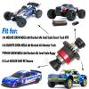 Assembled Differential 30T 0.8Mod for ARRMA 1/18 Granite GROM, Typhon GROM, 1/14 Mojave GROM, 1/12 Losi AWD RC Racecar, RC Front & Rear Universal Upgraded Metal Differential 2Pcs (Black/Red) view 4
