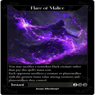 Flare of Malice - Altered Art Custom Proxy Cards