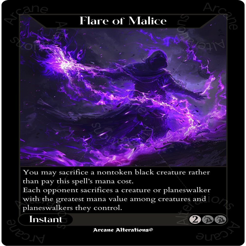 Flare of Malice - Altered Art Custom Proxy Cards