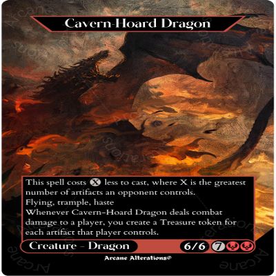 Cavern-Hoard Dragon - Full Art Altered Art Custom Proxy Cards