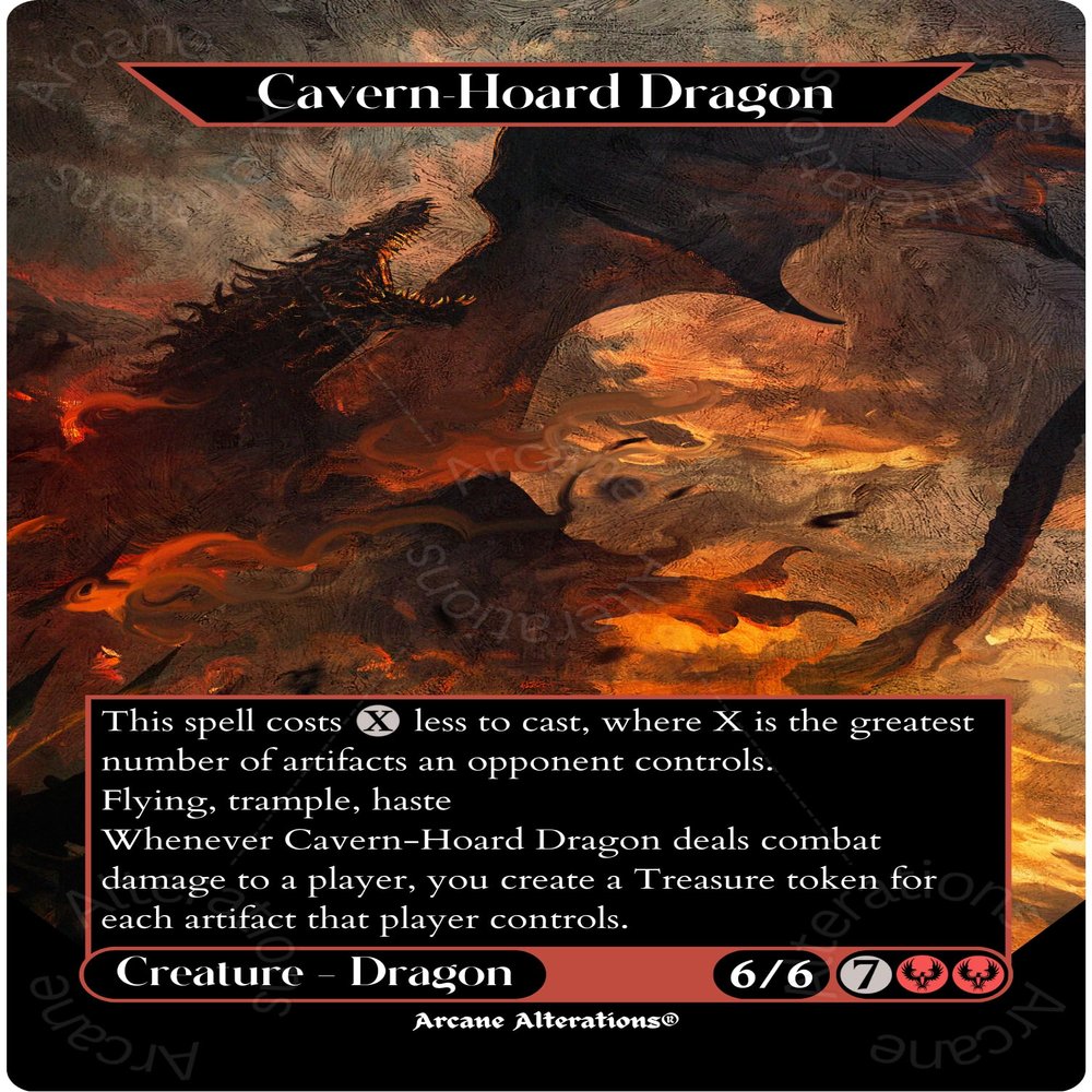 Cavern-Hoard Dragon - Full Art Altered Art Custom Proxy Cards