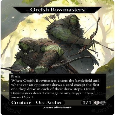 Arcane Alterations Orcish Bowmasters - Full Art Altered Art Custom Proxy Card
