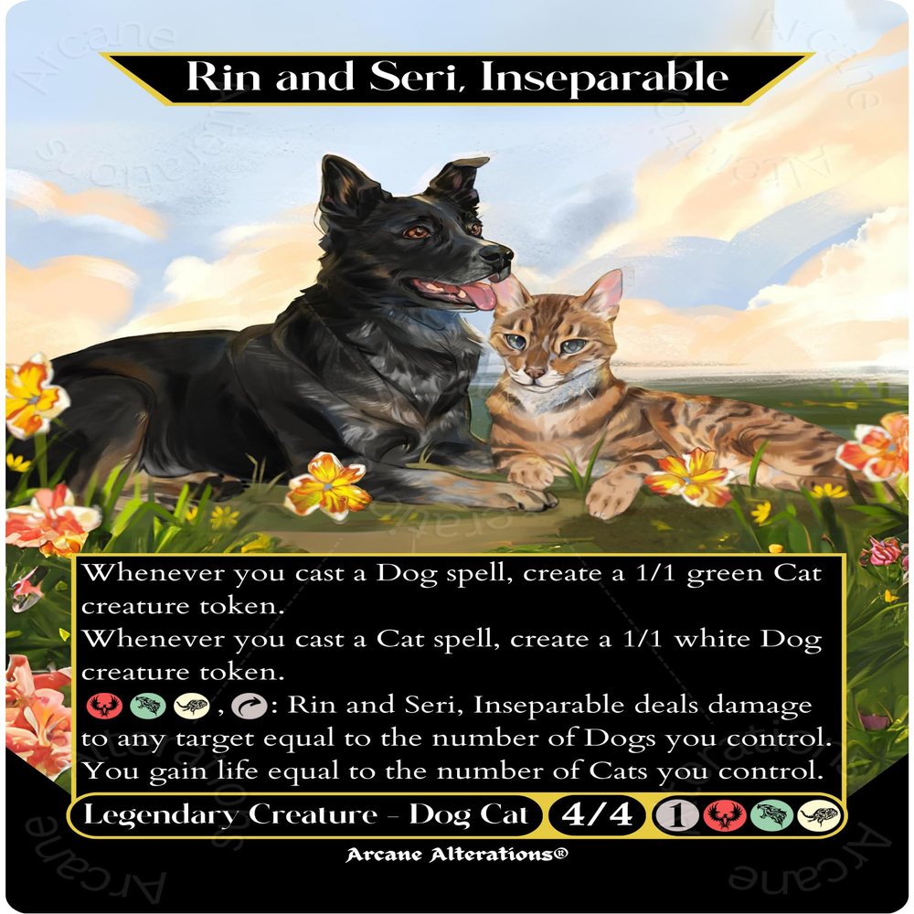 Arcane Alterations Rin and Seri, Inseparable - Full Art Altered Anime Trading Card