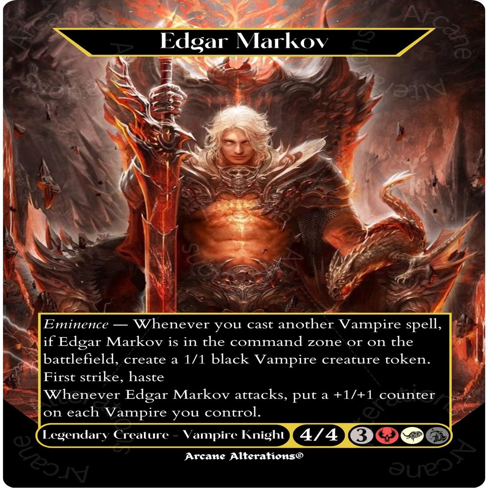 Arcane Alterations Edgar Markov - Full Art Altered Art Custom Proxy Cards