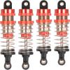 RcThjia Oiled Shocks Upgraded 66mm/72mm Aluminum Oil Shock Absorber Set for 1/12 1/14 1/16 RC Cars - Compatible with WLtoys 144001, 124019, MJX 16208, HBX & More view 1