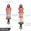 RcThjia Oiled Shocks Upgraded 66mm/72mm Aluminum Oil Shock Absorber Set for 1/12 1/14 1/16 RC Cars - Compatible with WLtoys 144001, 124019, MJX 16208, HBX & More view 2