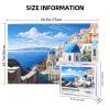 KINGNOYI Santorini Greek Island Sea View Jigsaw Puzzles1000 Piece Educational Intellectual Wooden Puzzles, Fun Puzzles, Stress Relieving Puzzles, White view 4