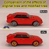 1/64 Wheels and Tires Set, 6 Set Metal Wide Edge 1/64 Wheels Tires with 6 Different Colors and Additional Assembled Hollow Adds Personality to Model Vehicles (5 spokes electroplated gold) view 4